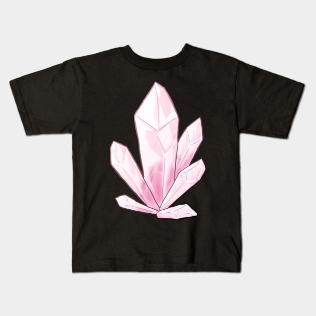 Rose Quartz Kids T-Shirt by geckohivemind